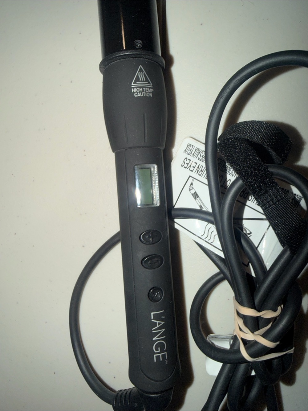 ML'ange Hair Black Ceramic Curling Wand Beach Waves Curler